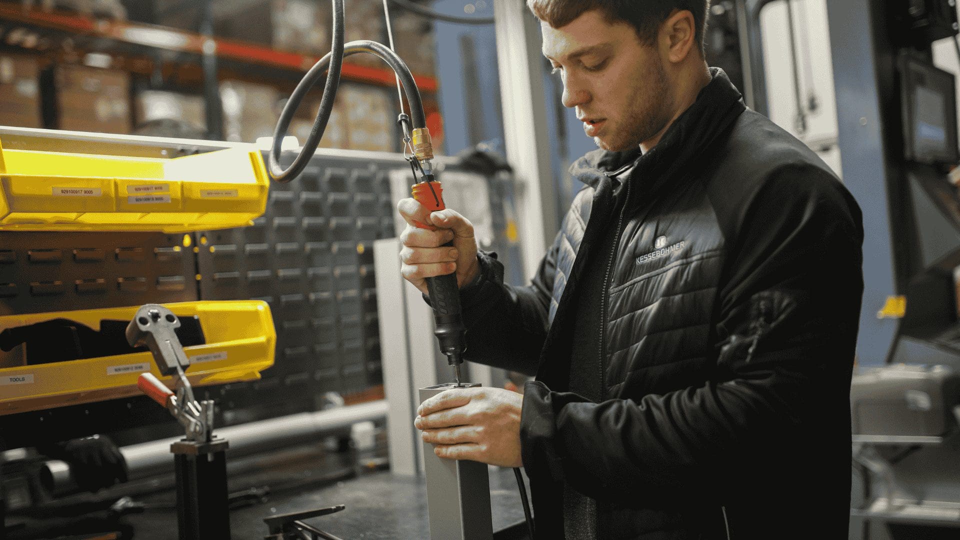 A man Working with pipe repair